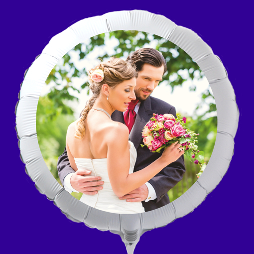 Fotoballon mit Hochzeitspaar zur Hochzeit